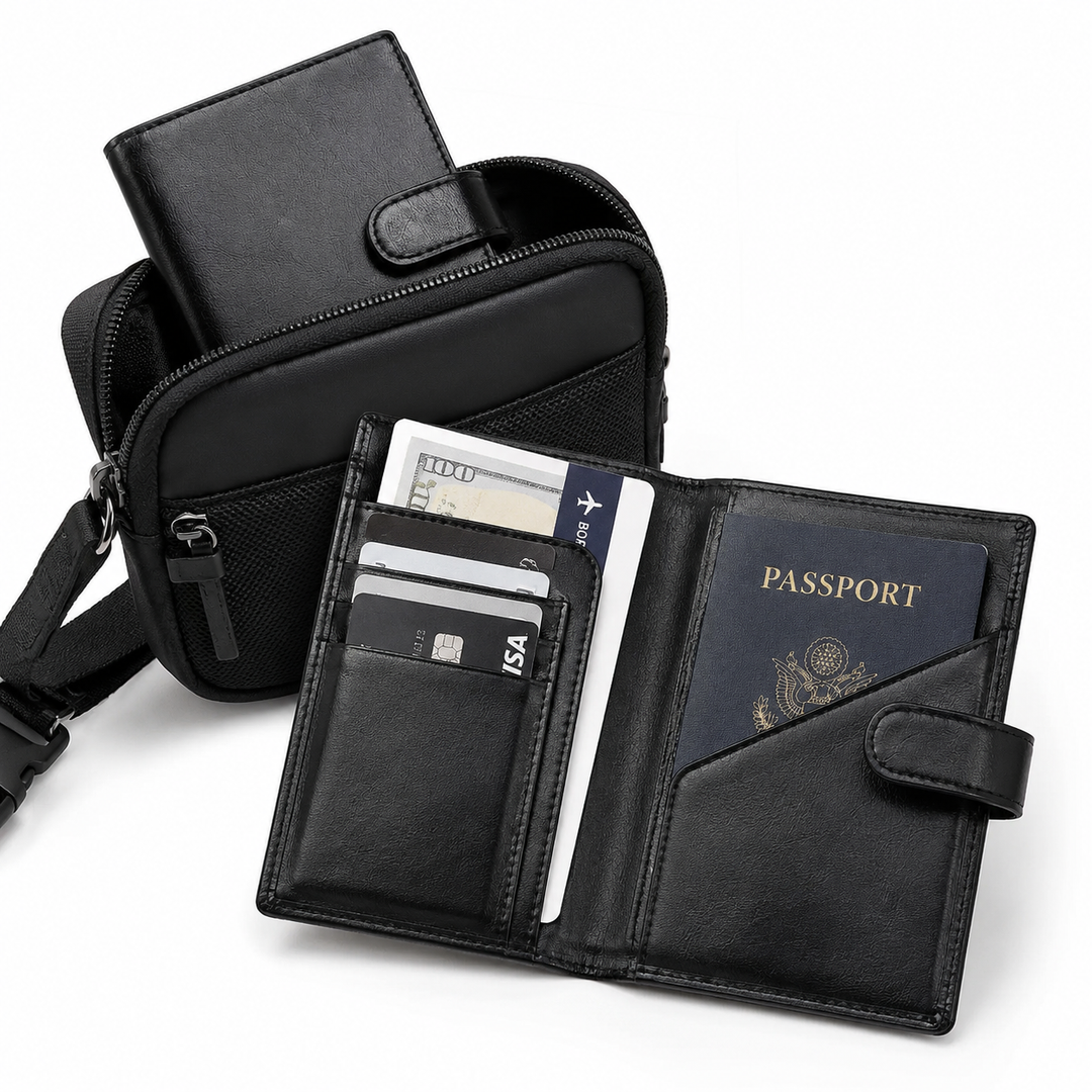 RFID Blocking Bifold Leather Wallet with Snap Card Organizer Bowlift