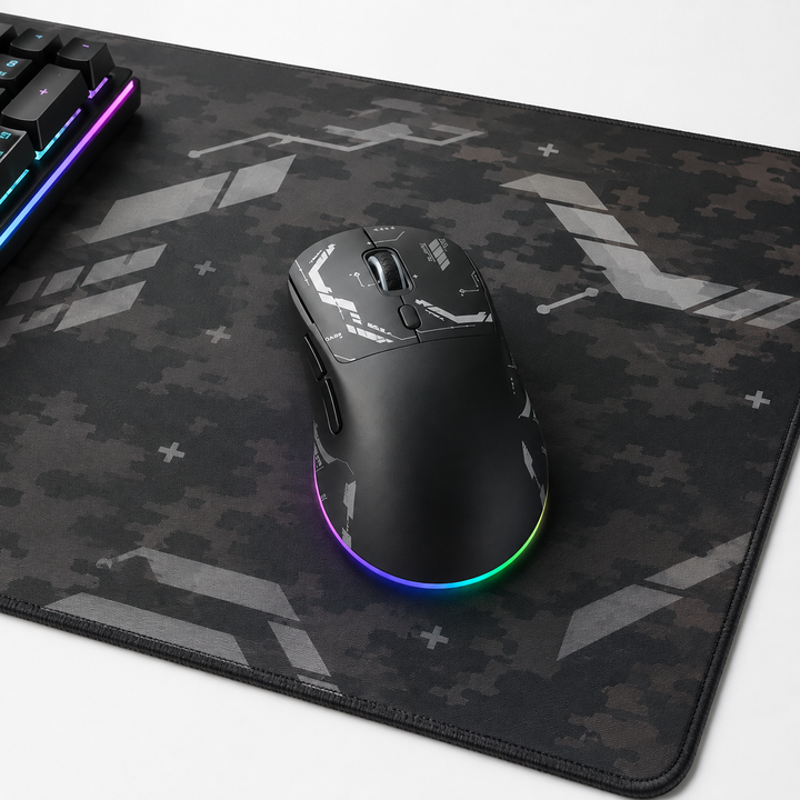 Ergonomic Wireless RGB Gaming Mouse with Silent Clicks Bowlift