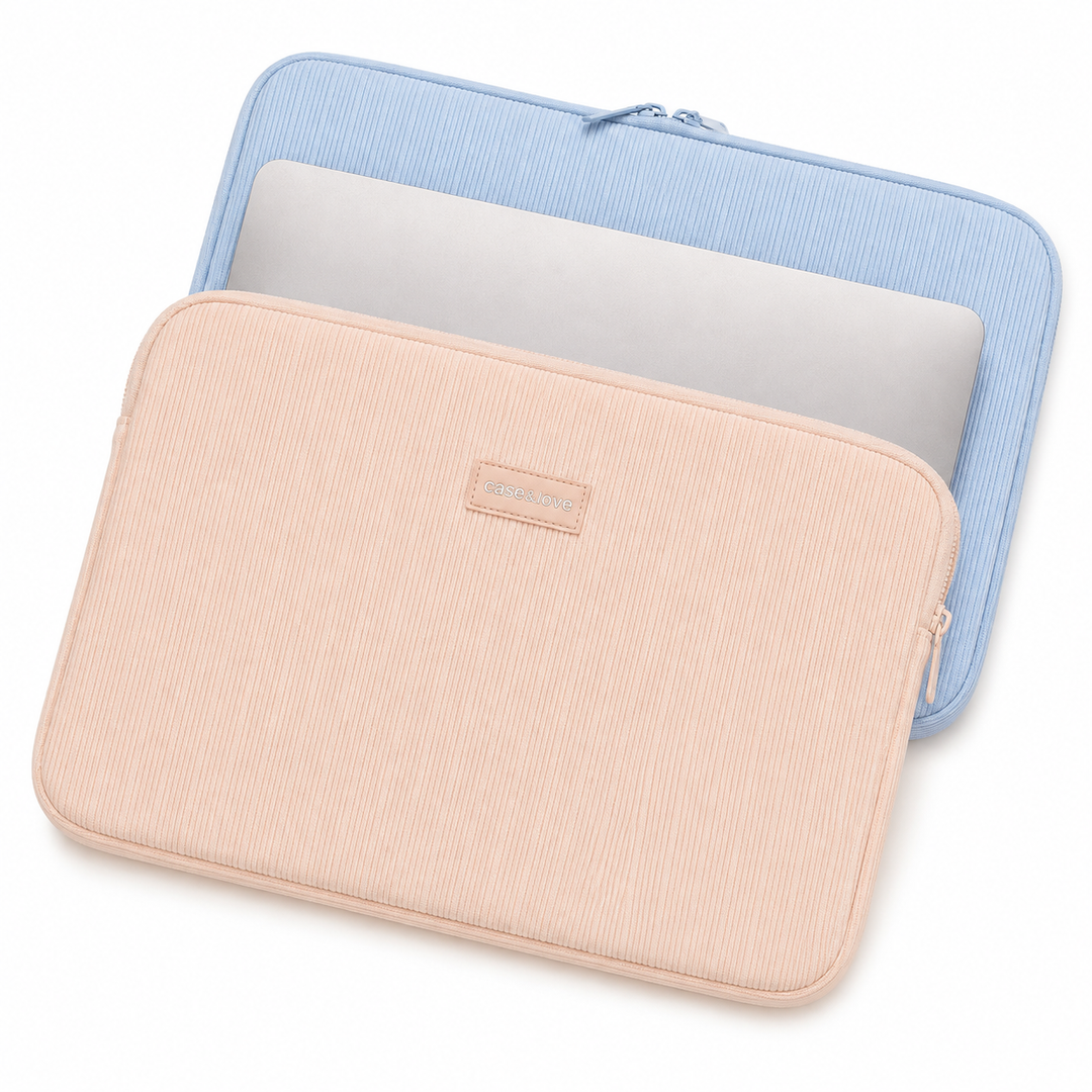 Padded ribbed fabric laptop sleeve for ultrabooks and notebooks Bowlift