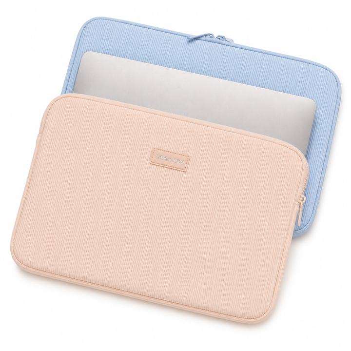 Padded ribbed fabric laptop sleeve for ultrabooks and notebooks Bowlift