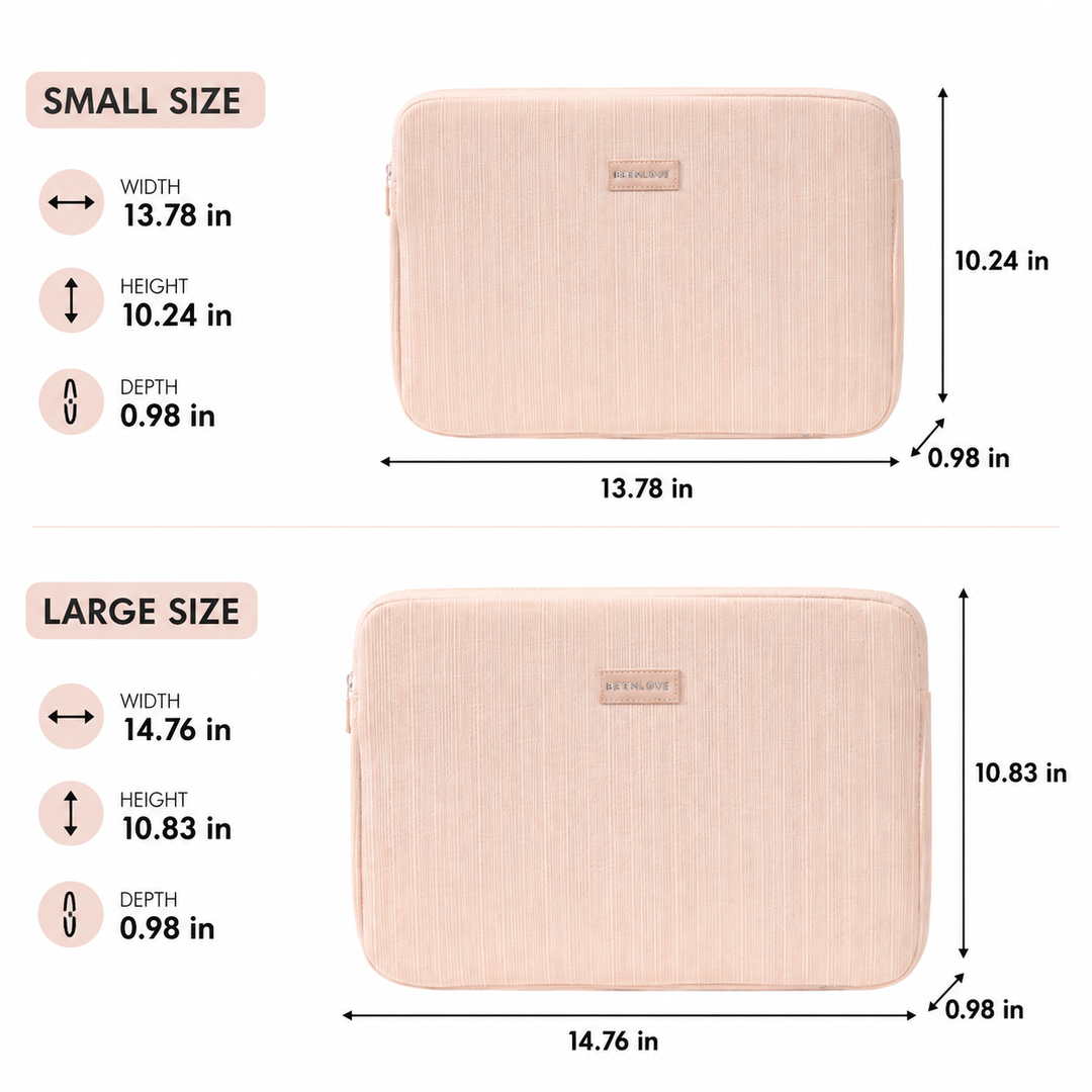 Padded ribbed fabric laptop sleeve for ultrabooks and notebooks Bowlift