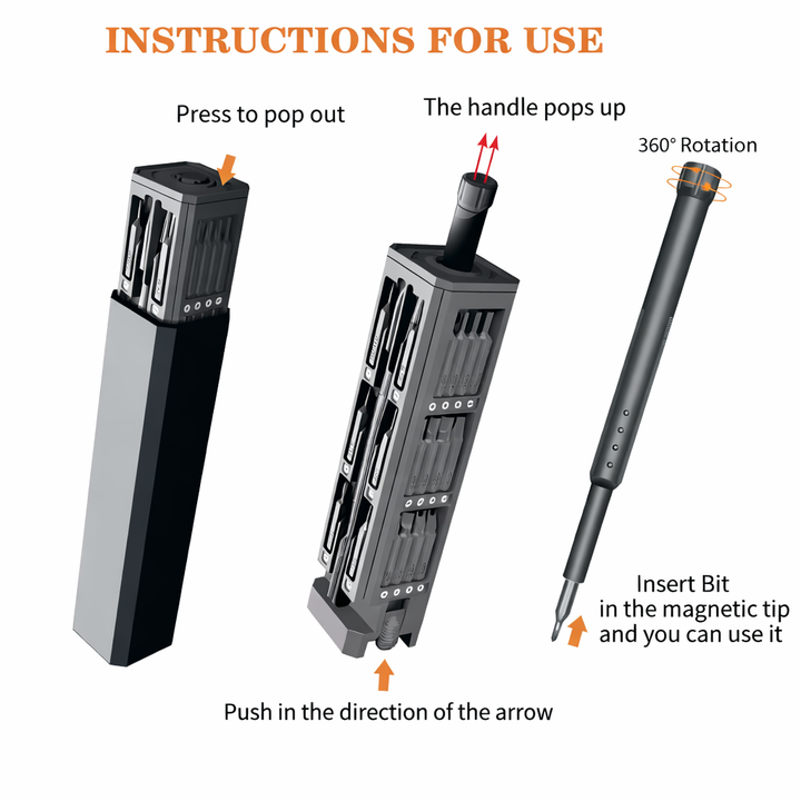 PowerGlide 40-in-1 Mini Electric Screwdriver — Perfect control for flawless, stress-free repairs | Bowlift