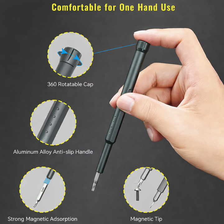 PowerGlide 40-in-1 Mini Electric Screwdriver — Perfect control for flawless, stress-free repairs | Bowlift