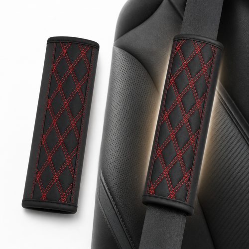Quilted PU Leather Seat Belt Shoulder Pads Bowlift
