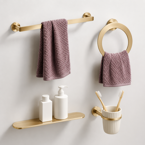 Wall-Mounted Bathroom Organizer with Concealed Fixings Bowlift
