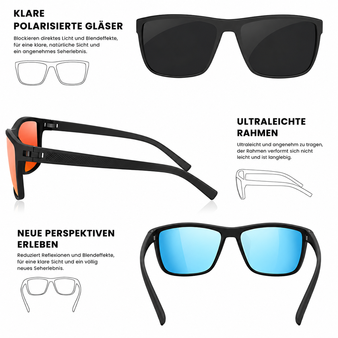 Polarized sunglasses 3-piece set UV400 | Bowlift