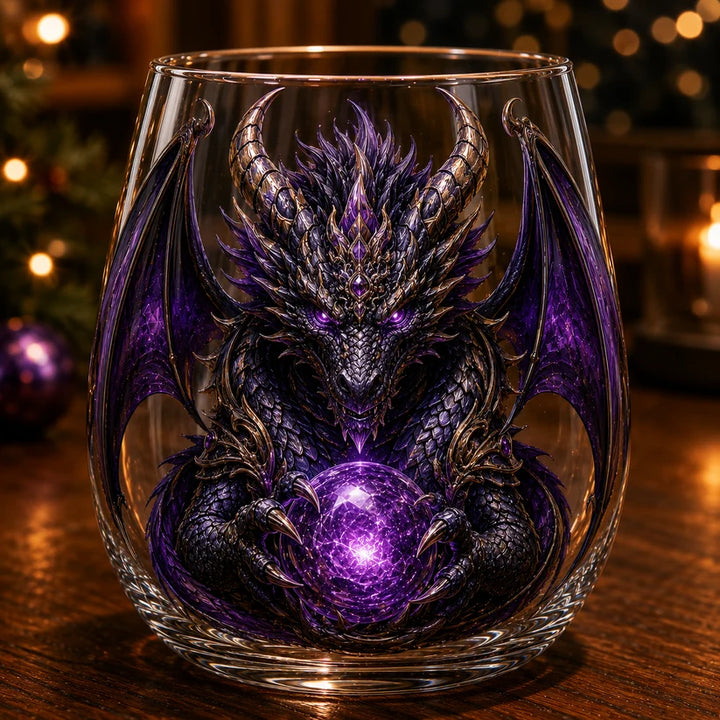 3D Mythic Dragon Glass Cup