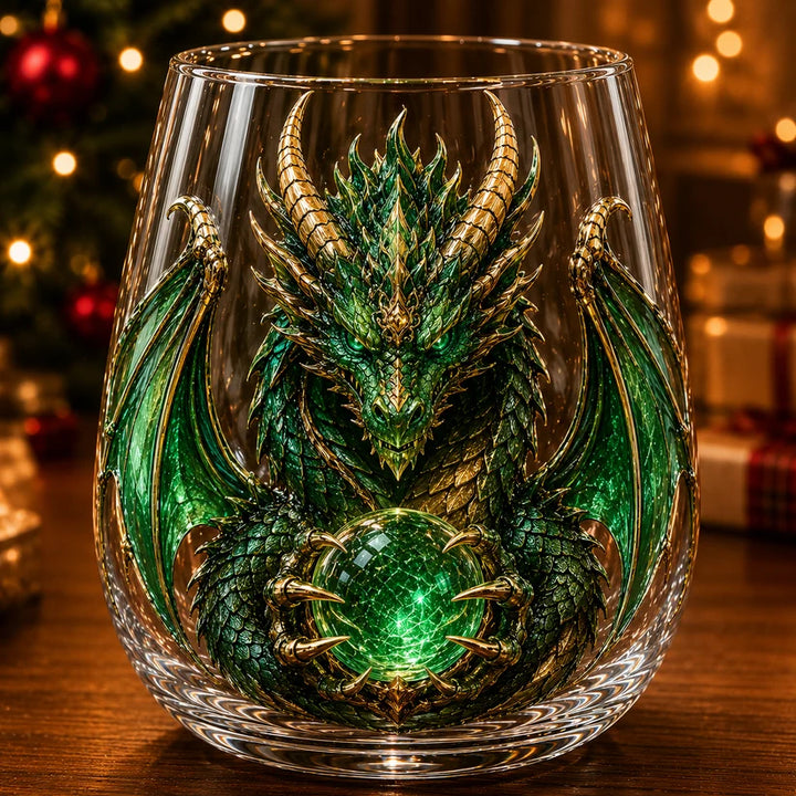 3D Mythic Dragon Glass Cup
