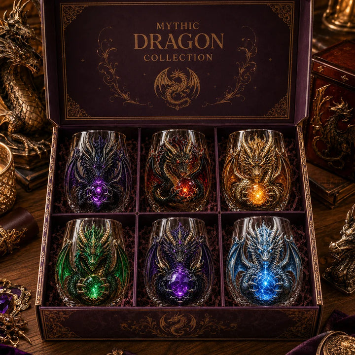 3D Mythic Dragon Glass Cup