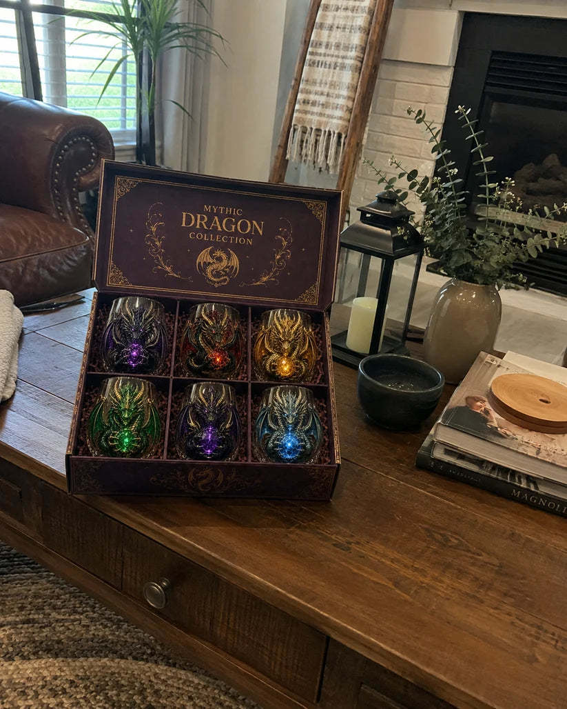 3D Mythic Dragon Glass Cup