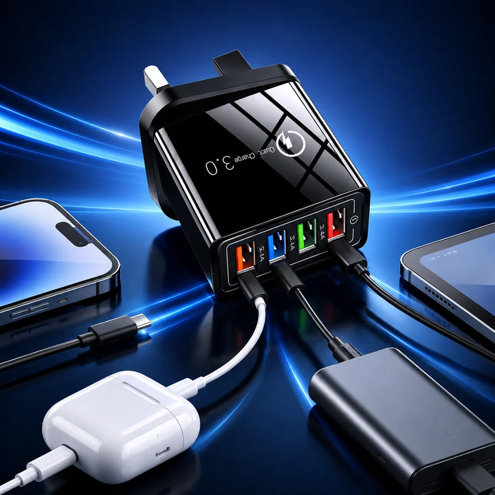 4-Port Quick Charge 3.0 Charger with AI Performance Boost