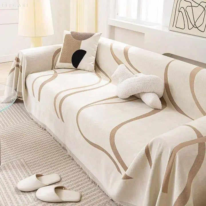 BowLift | Chenille Sofa Throw | Reversible Sofa Cover for Couch