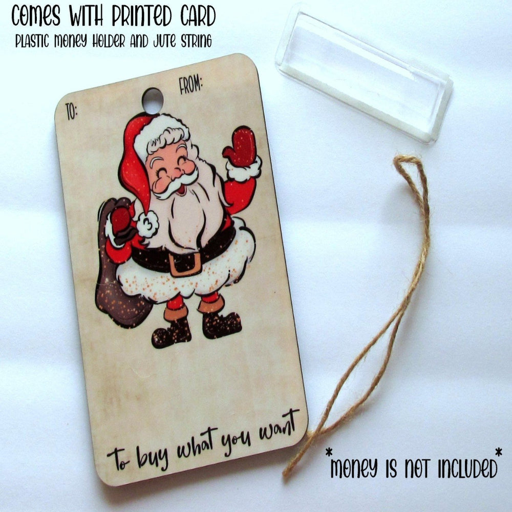 BowLift | Christmas Cards Wooden Money Holder Ornament Decoration