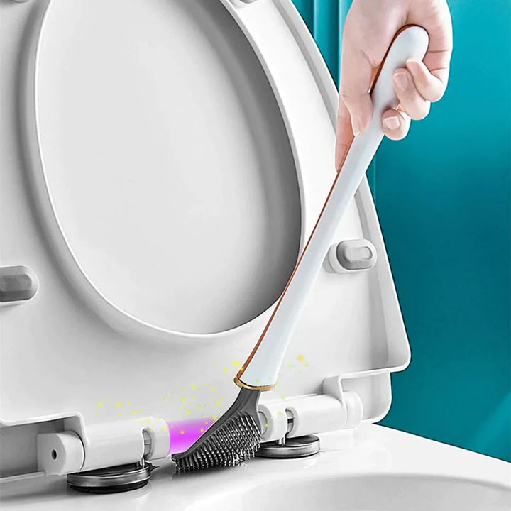 BowLift | CleanSweep | Silicone Toilet Brush with Wall Holder