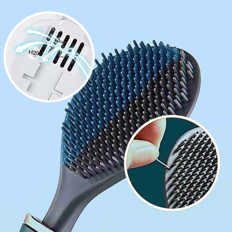 BowLift | CleanSweep | Silicone Toilet Brush with Wall Holder