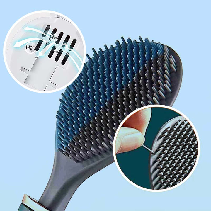 BowLift | CleanSweep | Silicone Toilet Brush with Wall Holder
