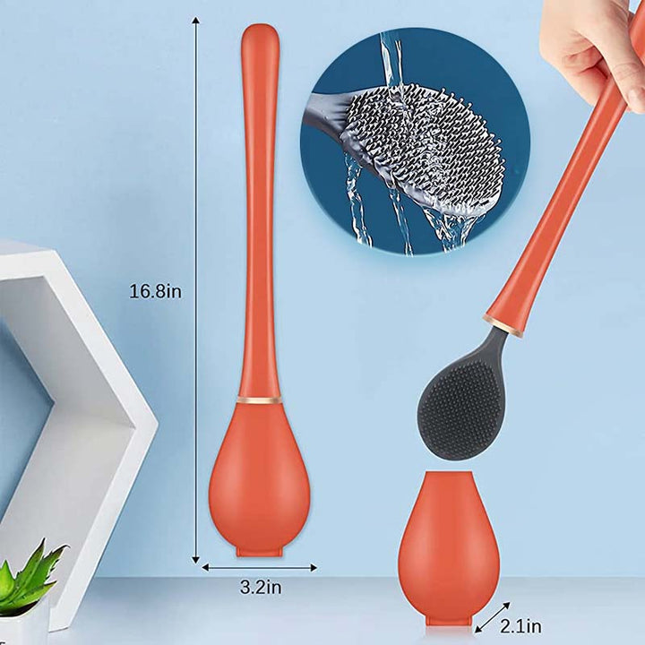 BowLift | CleanSweep | Silicone Toilet Brush with Wall Holder