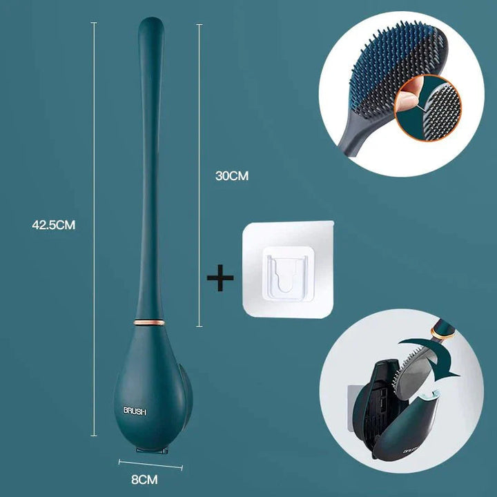 BowLift | CleanSweep | Silicone Toilet Brush with Wall Holder