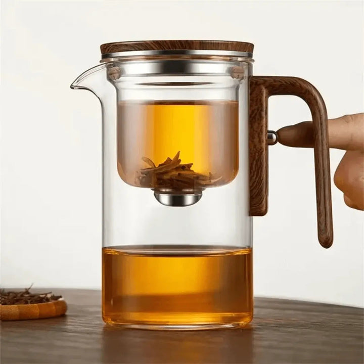 ClearBrew – Elegante Transparante Theepot voor Koffie & Thee Bowlift