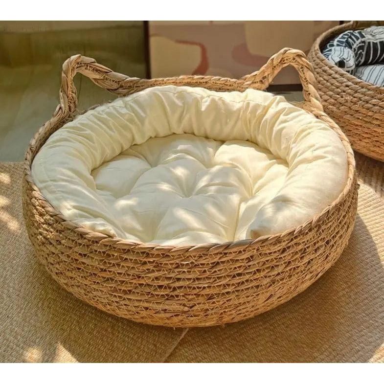 BowLift | CloudNest | Bamboo cat bed with cuddle cushion