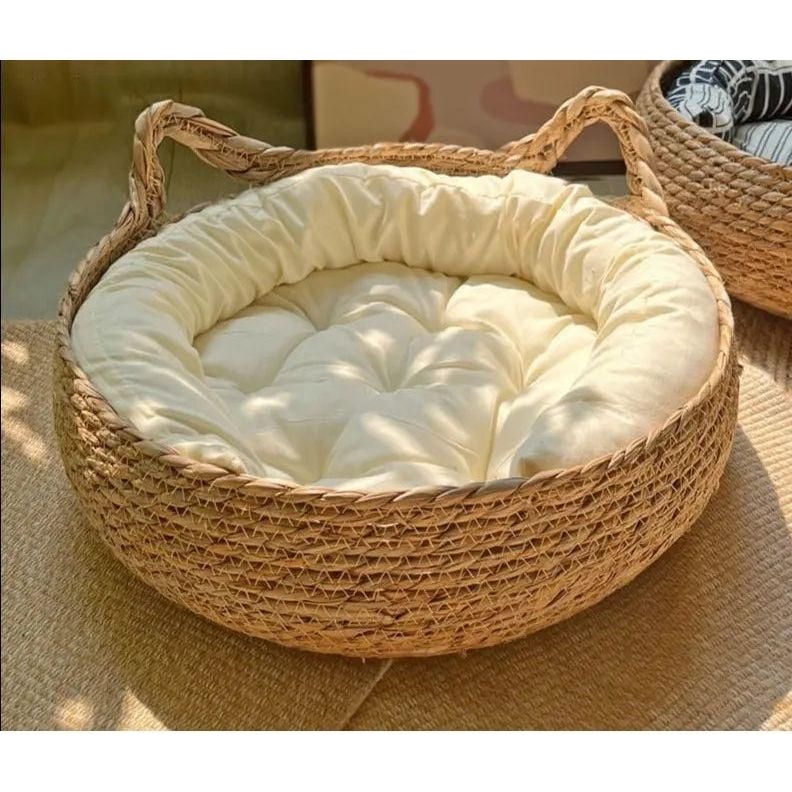 BowLift | CloudNest | Bamboo cat bed with cuddle cushion