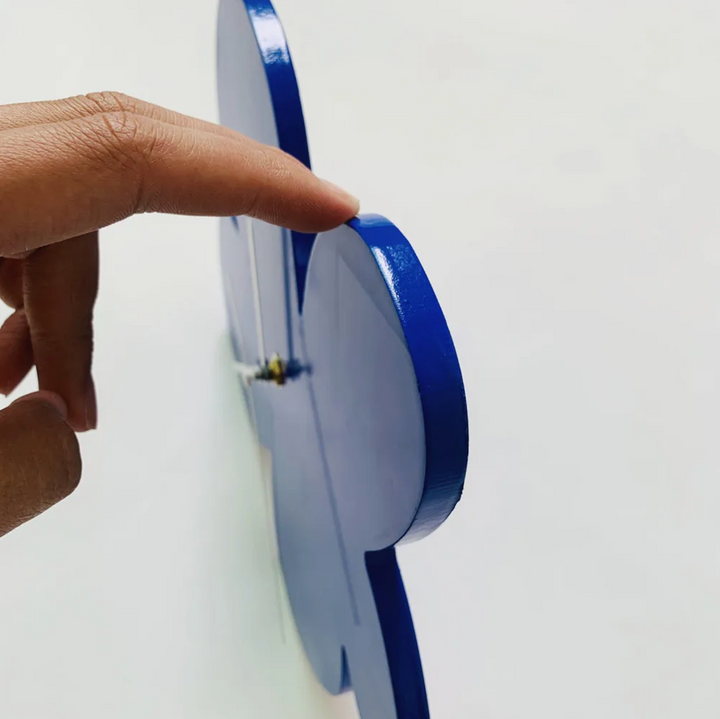 BowLift | CobaltTick | Wall clock Modern Cobalt Blue 30 cm MDF wood