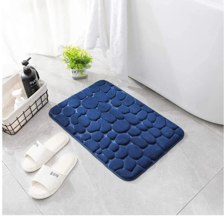 BowLift | CobbleMat | Anti-slip PVC Bath Mat with Pebble Stone Design