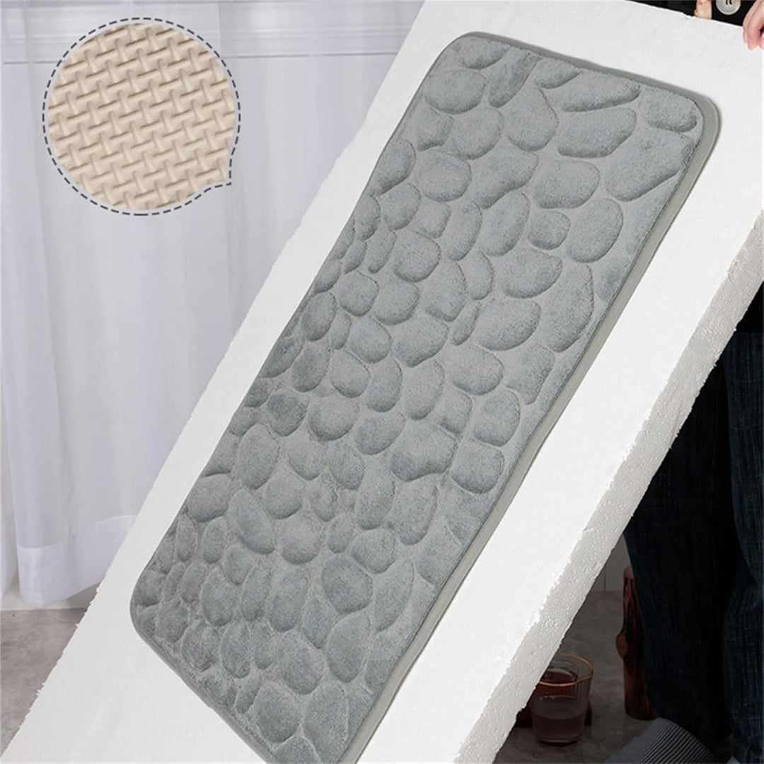 BowLift | CobbleMat | Anti-slip PVC Bath Mat with Pebble Stone Design
