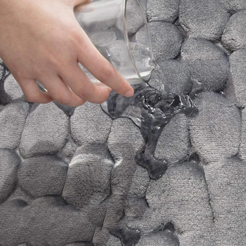 BowLift | CobbleMat | Anti-slip PVC Bath Mat with Pebble Stone Design