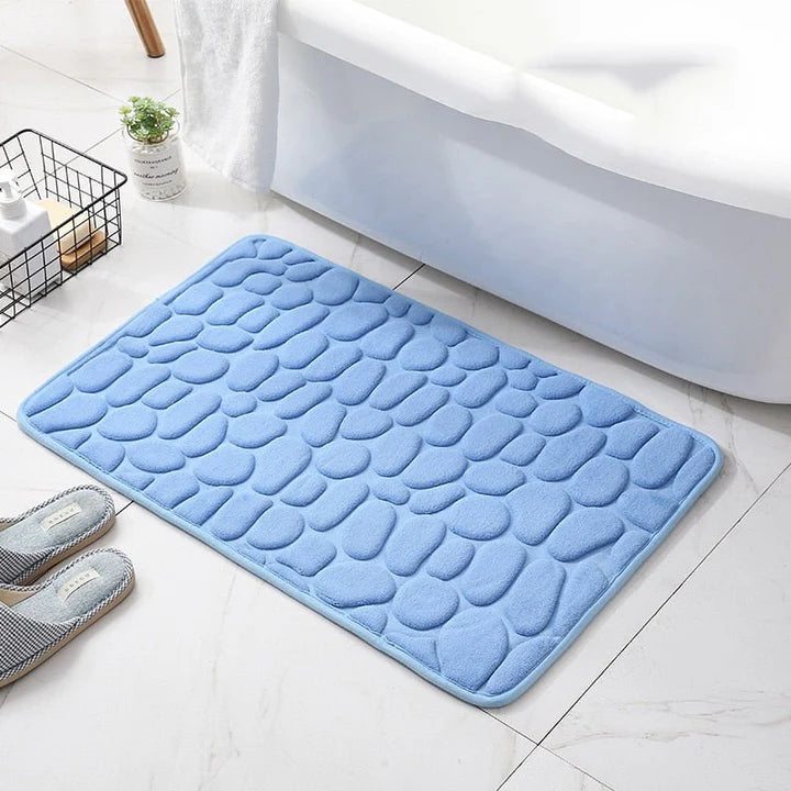 BowLift | CobbleMat | Anti-slip PVC Bath Mat with Pebble Stone Design