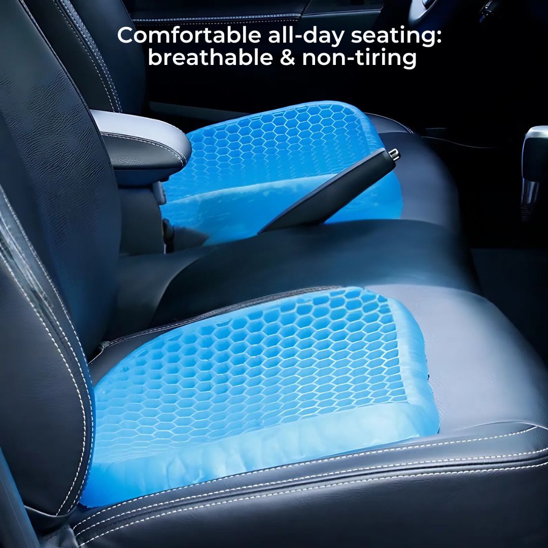 BowLift | Orthopedic Gel Seat Cushion for Pressure Relief, Tailbone Pain & Lower Back Support - Ideal for Office Chair, Car & Wheelchair Use