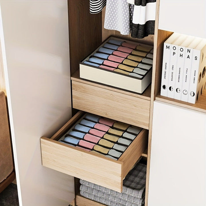 BowLift | FoldBox - 2-Pack Collapsible Storage Bins with 24 Compartments