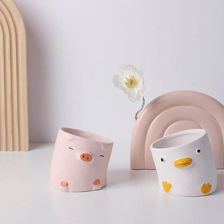 Cute Cartoon Animal Flower Pot Bowlift