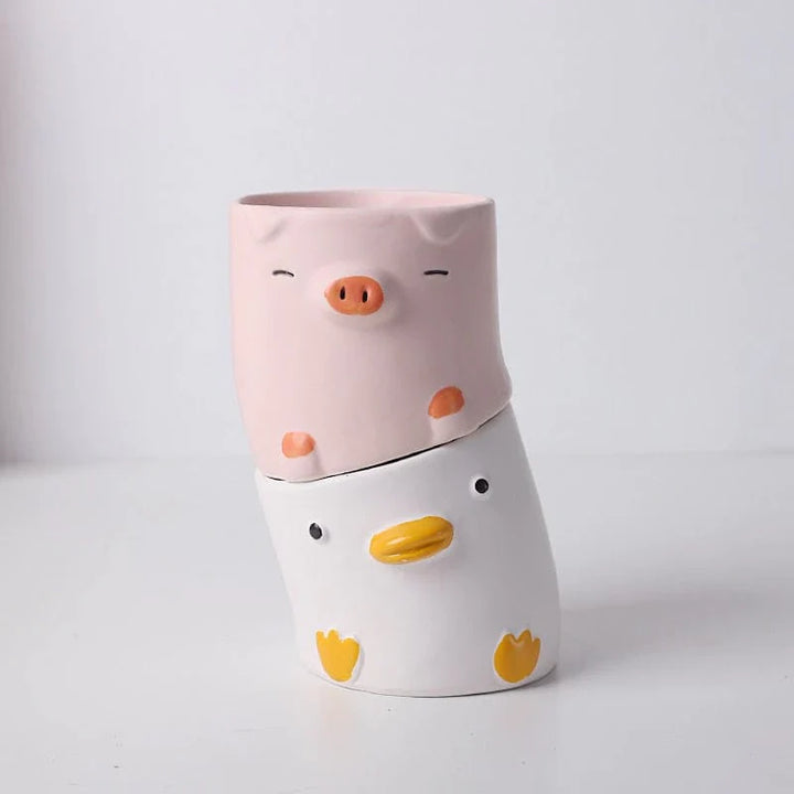 Cute Cartoon Animal Flower Pot Bowlift
