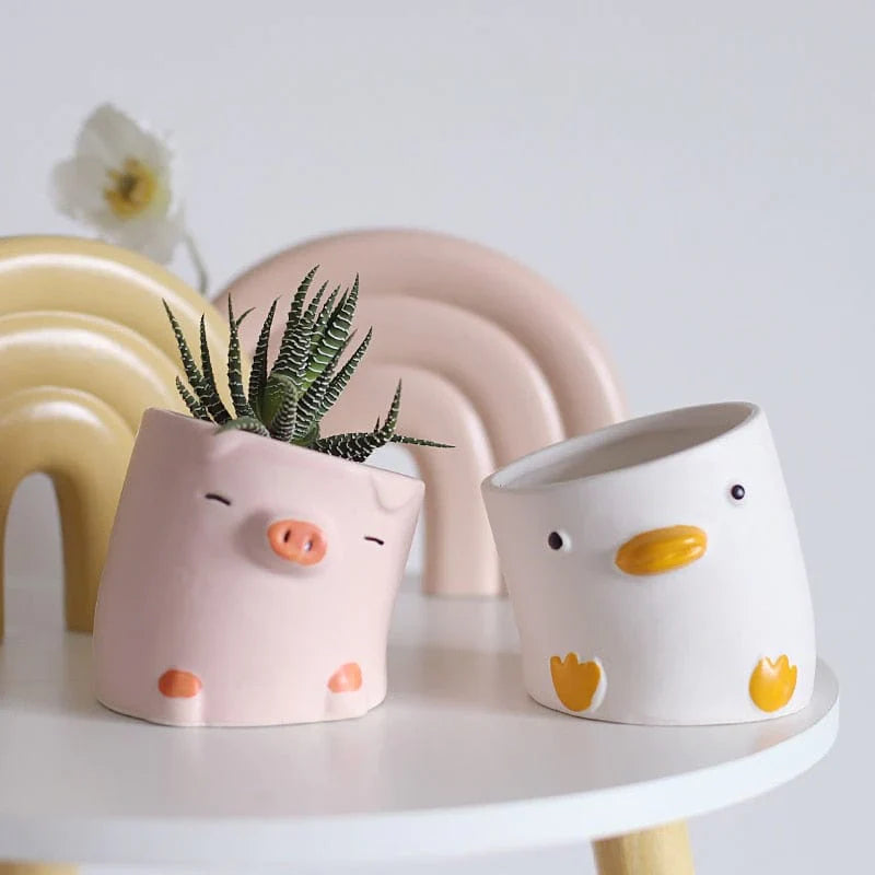Cute Cartoon Animal Flower Pot Bowlift