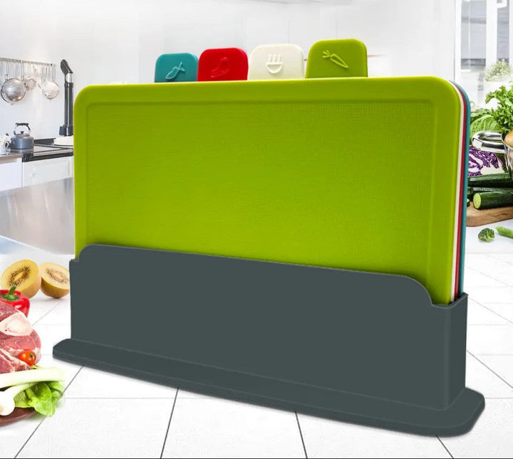 BowLift | 4-Piece Cutting Board Set with Holder - PrepTidy