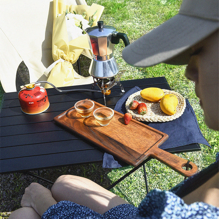 Modern Minimalist Carbon Steel Aluminum Foldable Square Side Table For Outdoor | Bowlift