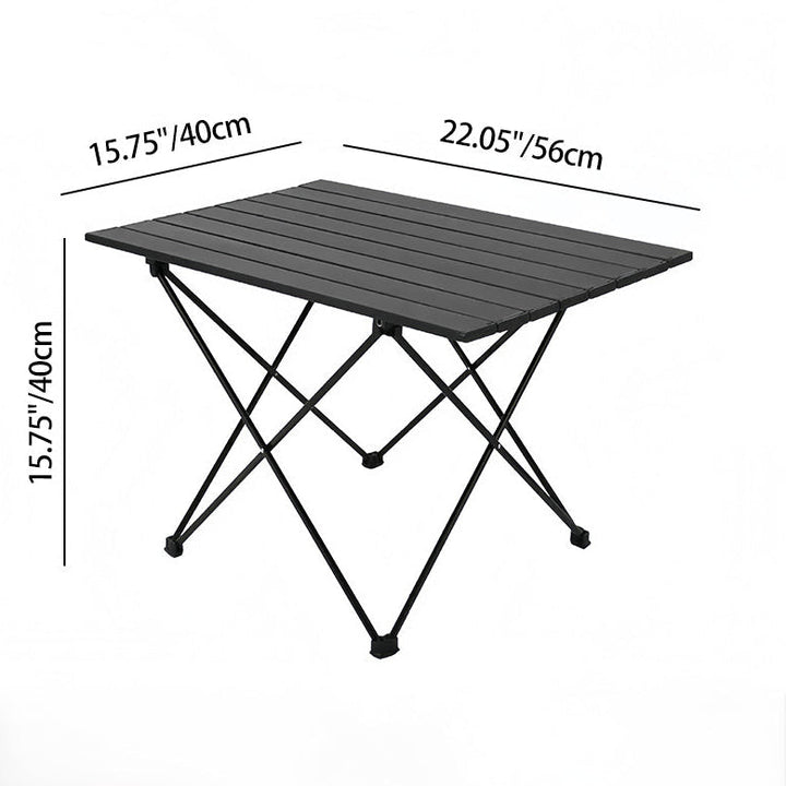 Modern Minimalist Carbon Steel Aluminum Foldable Square Side Table For Outdoor | Bowlift