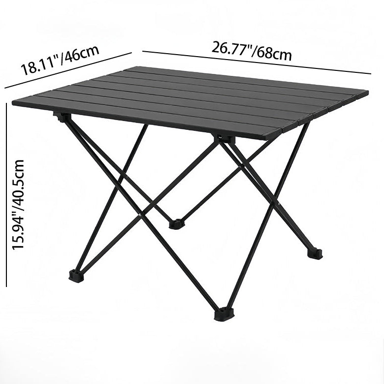 Modern Minimalist Carbon Steel Aluminum Foldable Square Side Table For Outdoor | Bowlift