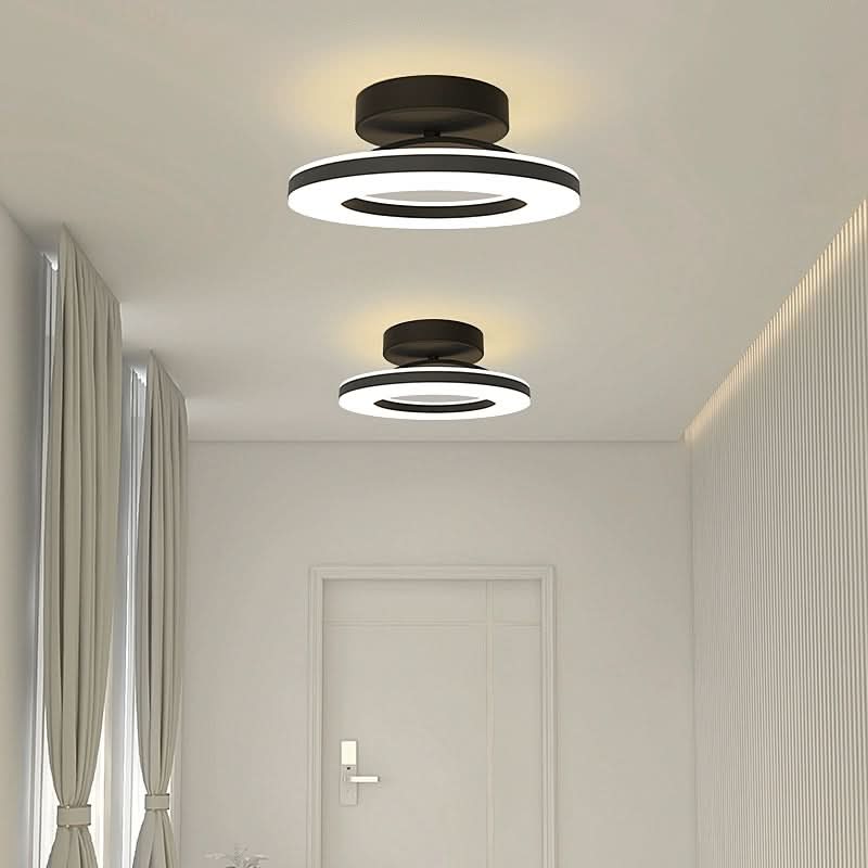 BowLift | ZAYNO Black LED Ceiling Light – Modern Flush Mount