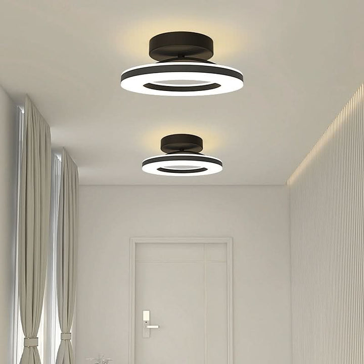 BowLift | ZAYNO Black LED Ceiling Light – Modern Flush Mount