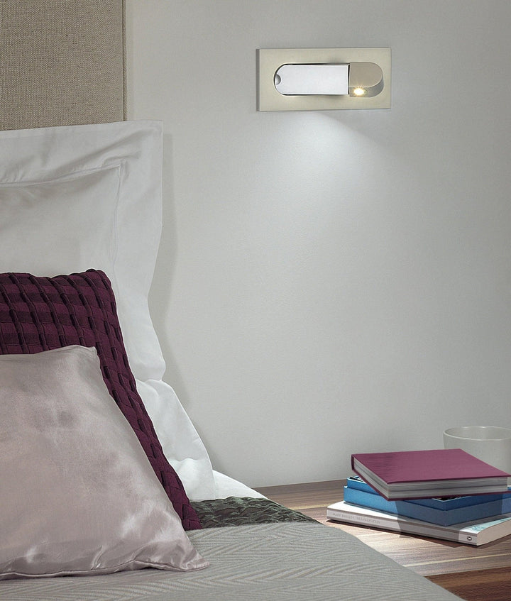 BowLift | LED Bedside Lamp LUMEVIA | 3 Light Colors | Aluminum Alloy | Ø19 cm x H8 cm | With Push Button