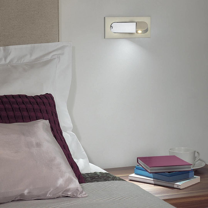BowLift | LED Bedside Lamp LUMEVIA | 3 Light Colors | Aluminum Alloy | Ø19 cm x H8 cm | With Push Button