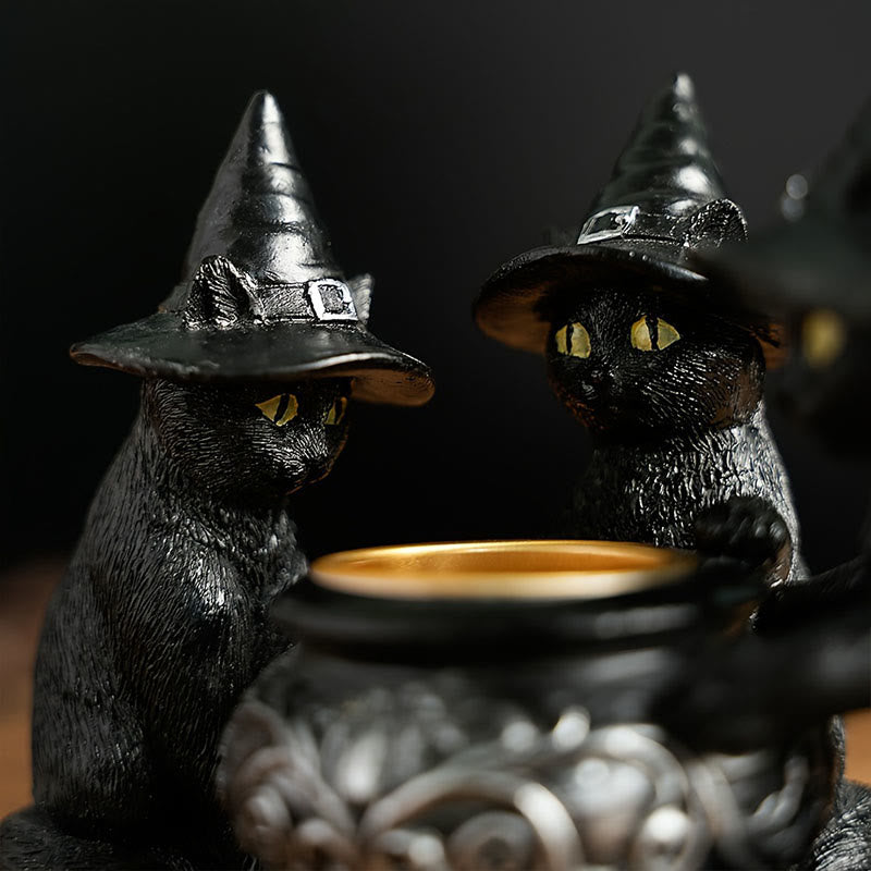 BowLift | Three Witches Cats | Tea Light Holder for Halloween