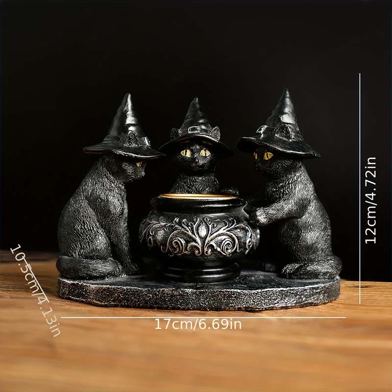 BowLift | Three Witches Cats | Tea Light Holder for Halloween