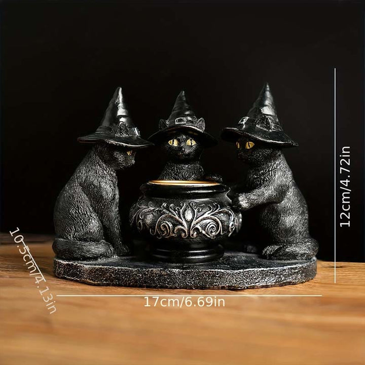 BowLift | Three Witches Cats | Tea Light Holder for Halloween