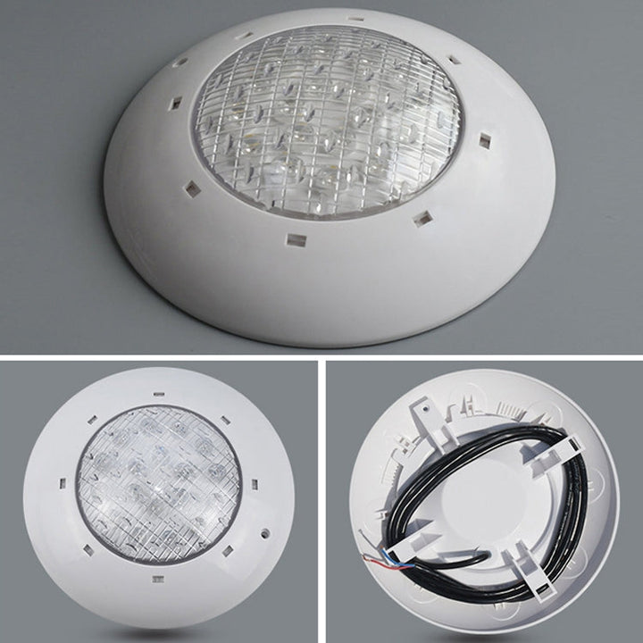 BowLift | 18x3W ABS plastic pool wall lamp underwater light (White)
