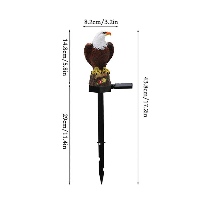 Outdoor Eagle Owl Statue LED Solar Garden Light Waterproof Lawn Lamp | Bowlift