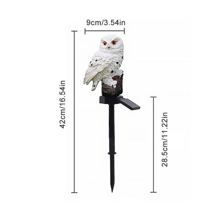 Outdoor Eagle Owl Statue LED Solar Garden Light Waterproof Lawn Lamp | Bowlift