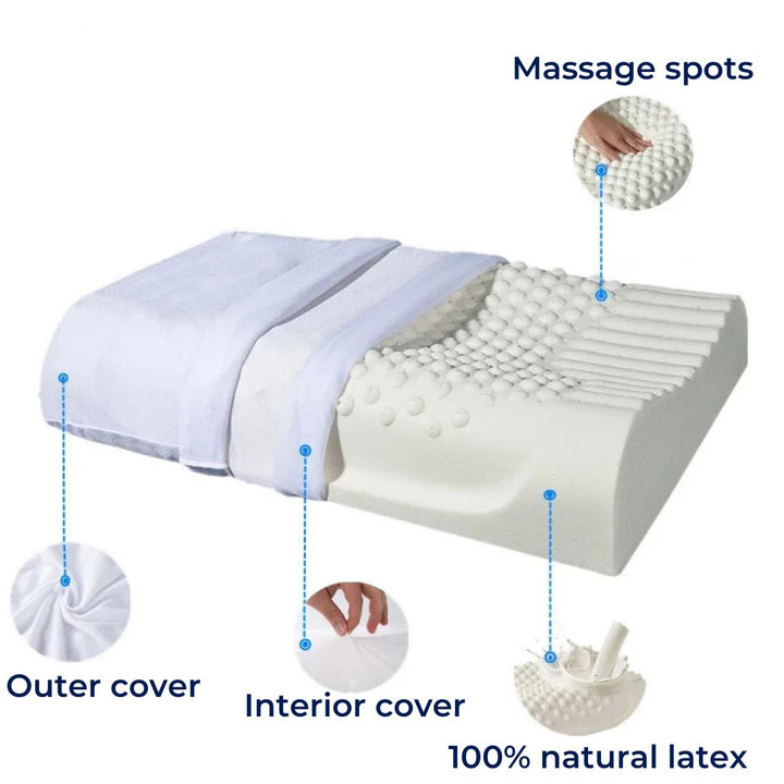 BowLift | EcoNeck Comfort | Orthopedic Neck Support Pillow made of Natural Rubber